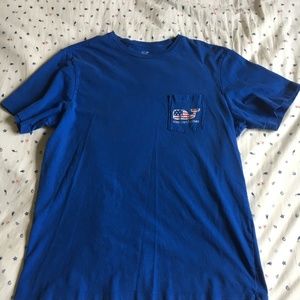 Vineyard Vines American Flag Whale Medium Tshirt